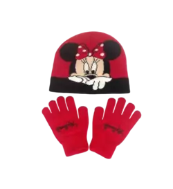 10 Bonnet Minnie Mouse pour filles de Disney avec gants et écharpe